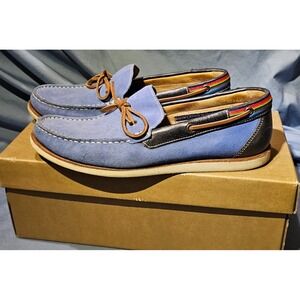 Robert Graham Men's‎ Size 8M Blue Harvey Boat Shoes Loafers